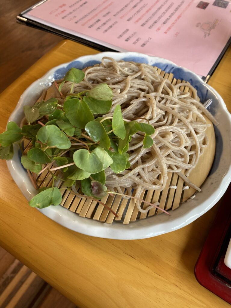 三峯神社の近くの蕎麦カフェ神庭のランチのお蕎麦