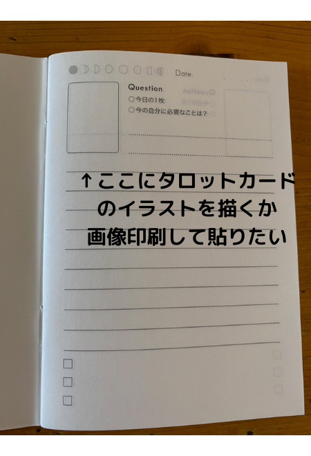 ライトワークスのリーディング記録専用ノートの見開きページ