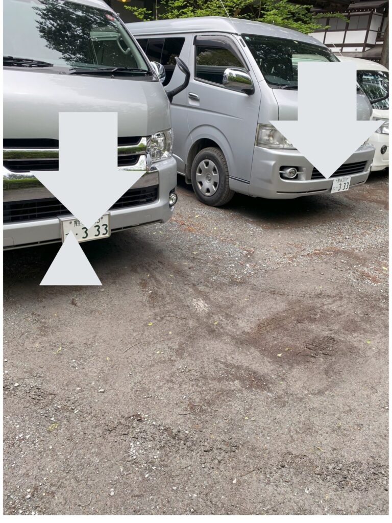 三峯神社の車のナンバー333